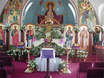Finished tomb for Holy Week.