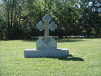 Monument marking St. Luke section.