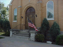 A flag waves outside St. Luke to show our patriotism.