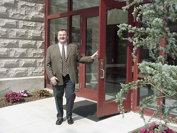 Andrew Lukashonak is pictured at the new Library at St. Vladimir's