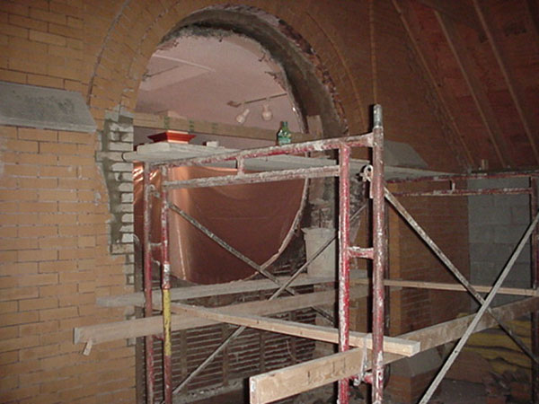 Circular window removed