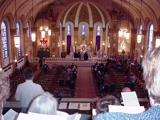 SS. Cyril and Methodious Church, a view from the choir loft.
