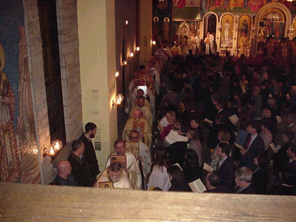 Procession with icons.