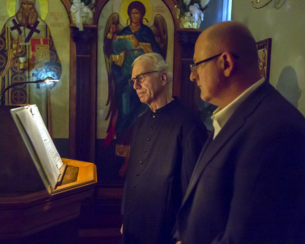 Scene from Holy Week - Holy Saturday Liturgy.