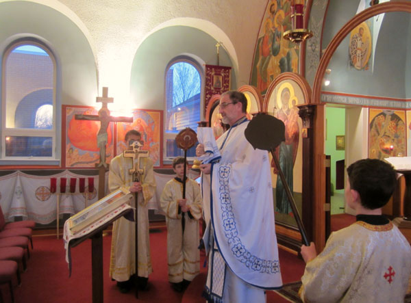 Scene from Annunciation Liturgy.