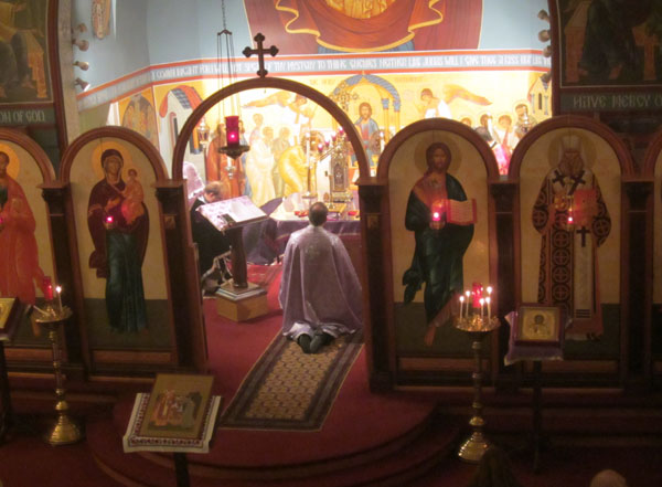 Scene From St. Lukes Hosts Combined Presanctified Liturgy.