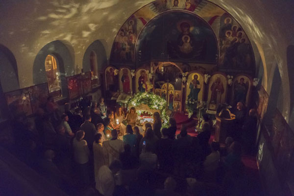 Scene from Holy Week - Holy Saturday Liturgy.