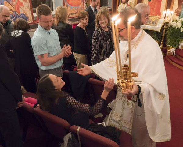 Scene from Holy Week - Holy Saturday Liturgy.