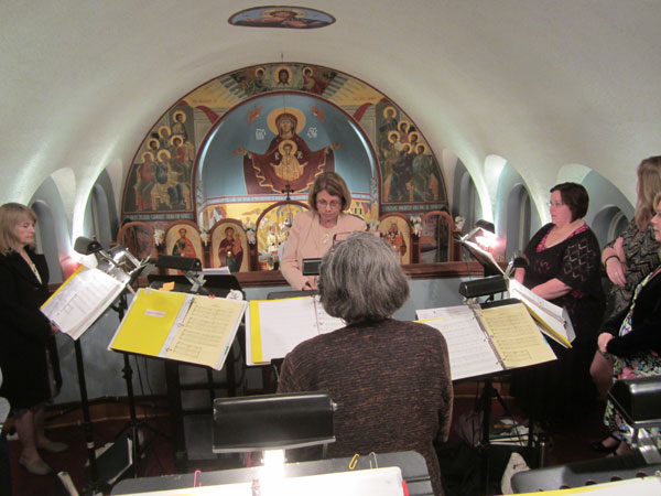 Scene from Holy Week - Holy Saturday Liturgy.