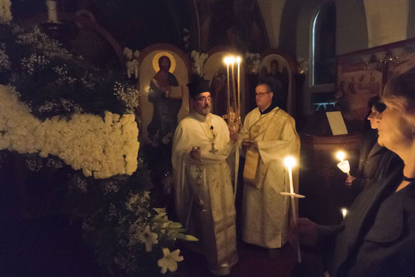 Scene from Holy Week - Holy Saturday Liturgy.