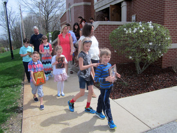 Scene from Agape Vespers And Egg Hunt.