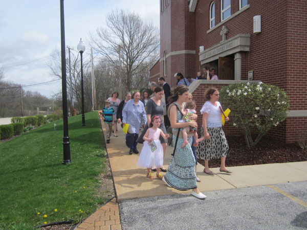 Scene from Agape Vespers And Egg Hunt.