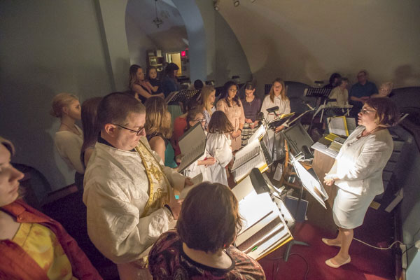 Scene from Holy Week - Holy Saturday Liturgy.