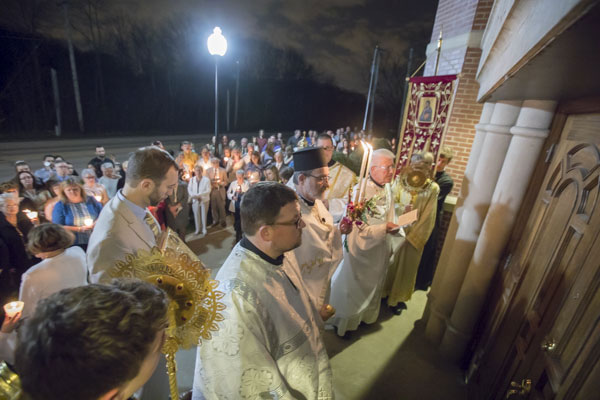 Scene from Holy Week - Holy Saturday Liturgy.