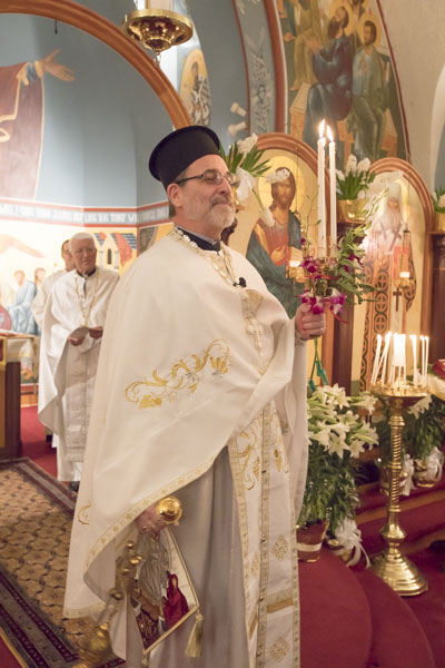 Scene from Holy Week - Holy Saturday Liturgy.