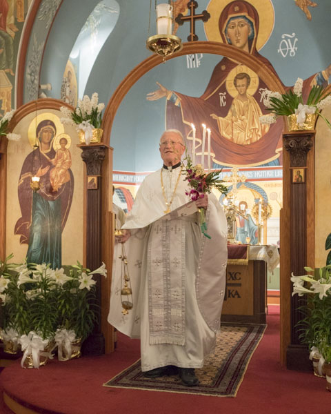 Scene from Holy Week - Holy Saturday Liturgy.