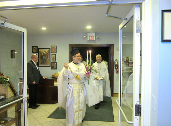 Scene from Holy Week - Holy Saturday Liturgy.