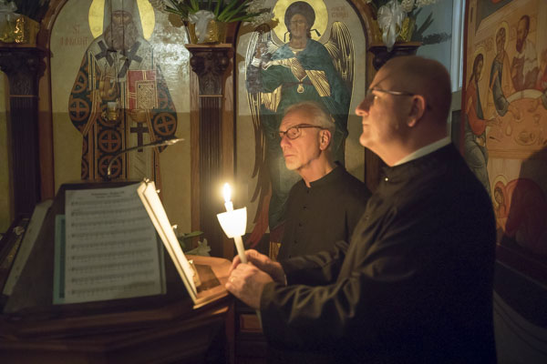 Scene from Holy Week - Holy Saturday Liturgy.