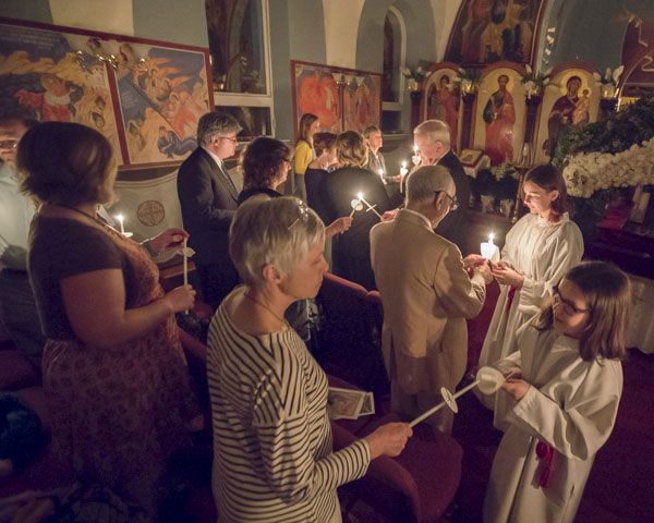 Scene from Holy Week - Holy Saturday Liturgy.