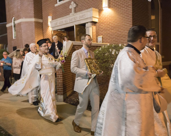 Scene from Holy Week - Holy Saturday Liturgy.