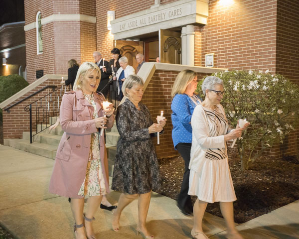 Scene from Holy Week - Holy Saturday Liturgy.