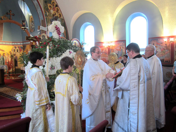 Scene from Holy Week - Holy Saturday Liturgy.