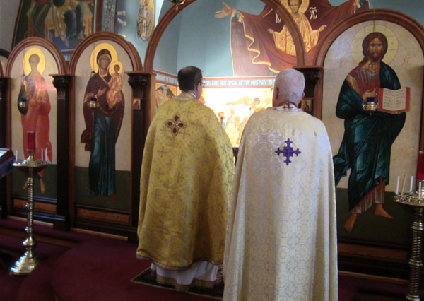 Scene from the Mystical Supper Liturgy.