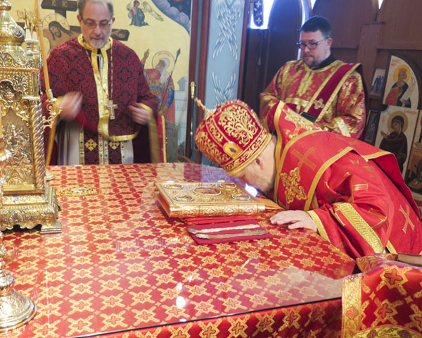 Scene from His Grace Bishop Paul Visits St. Luke Parish