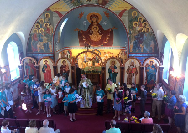 Scene from Church School and Jr. Olympics Awards Ceremony.