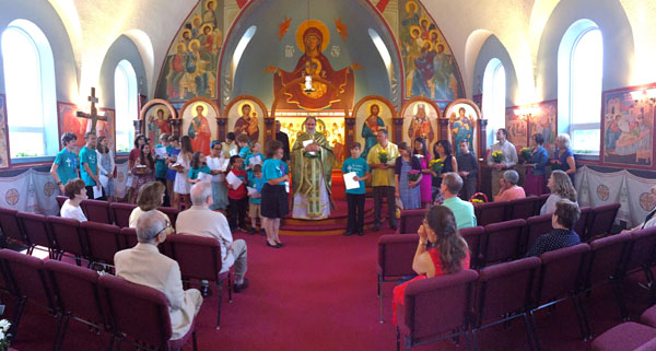 Scene from Church School and Jr. Olympics Awards Ceremony.