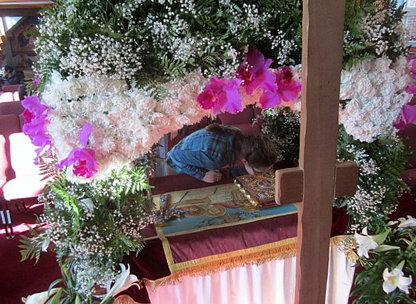 Scene from Procession With The Burial Shroud.