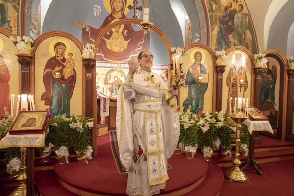 Scene from Holy Week - Holy Saturday Liturgy.