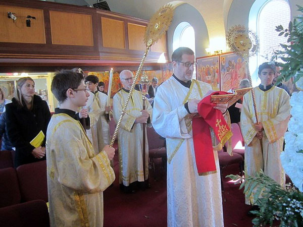 Scene from Holy Week - Holy Saturday Liturgy.