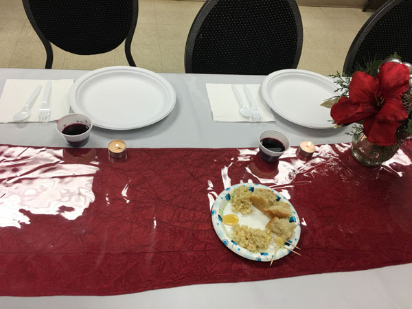 Scene from Christmas Eve Lenten Supper.