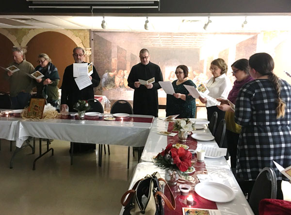 Scene from Christmas Eve Lenten Supper.