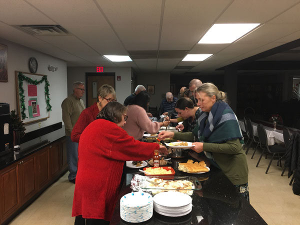 Scene from Christmas Eve Lenten Supper.