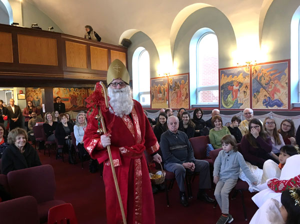 Scene from 
Christmas Presentation and Visit By St. Nicholas.