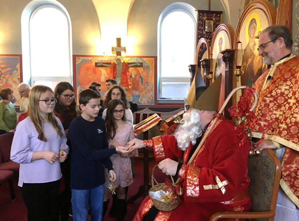 Scene from 
Christmas Presentation and Visit By St. Nicholas.