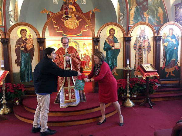 Scene from 
Christmas Presentation and Visit By St. Nicholas.