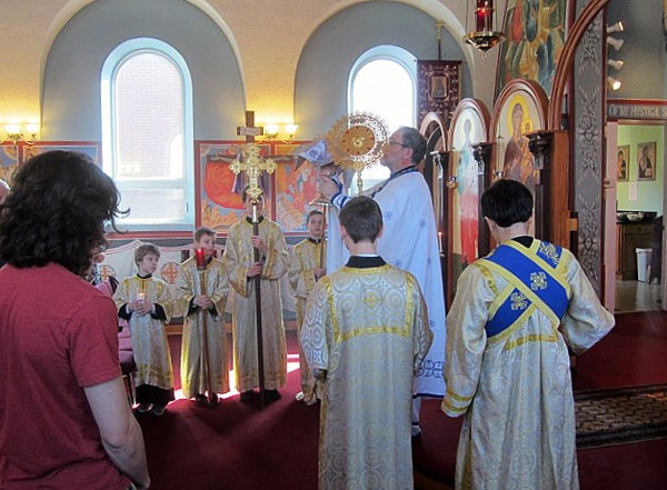 Scene from Annunciation Liturgy.