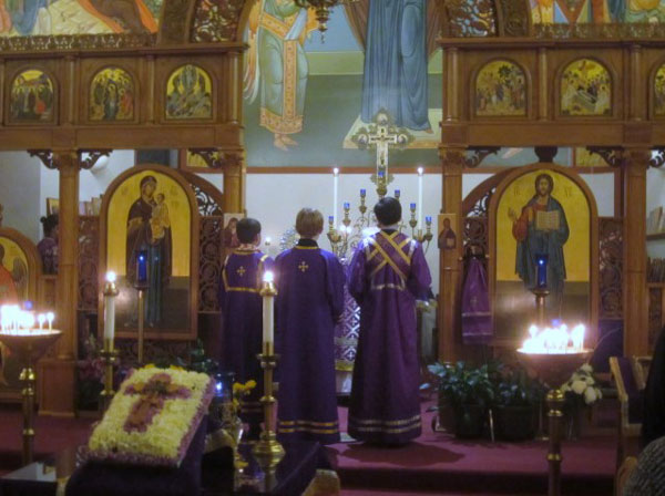 Scene from Presanctified Liturgy At Sts. Peter And Paul Orthodox Church - Burr Ridge