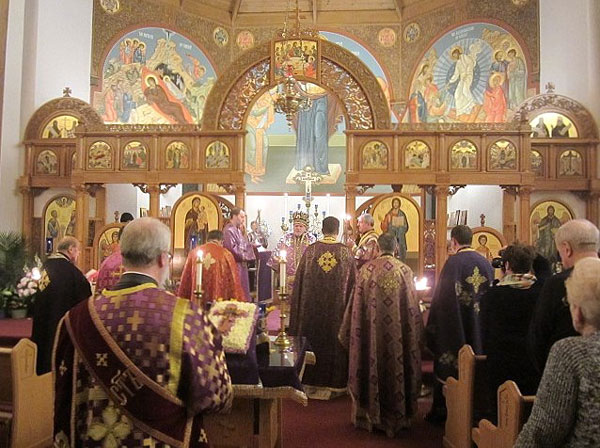 Scene from Presanctified Liturgy At Sts. Peter And Paul Orthodox Church - Burr Ridge