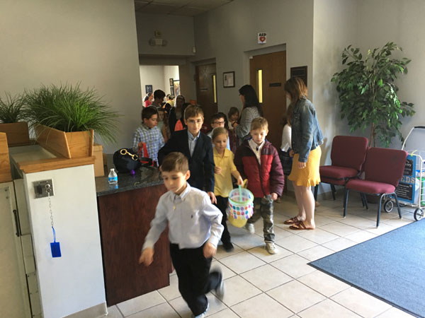 Scene from Agape Vespers And Egg Hunt.