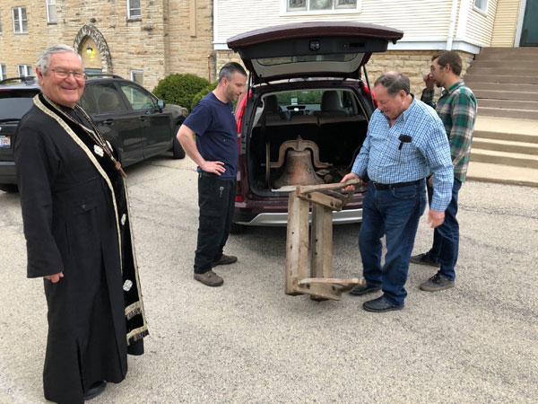 Scene from St. John 
Orthodox Chapel Acquires A Bell.