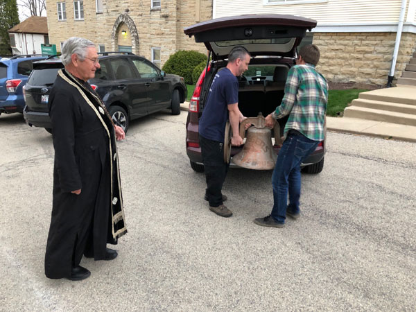 Scene from St. John
Orthodox Chapel Acquires A Bell.