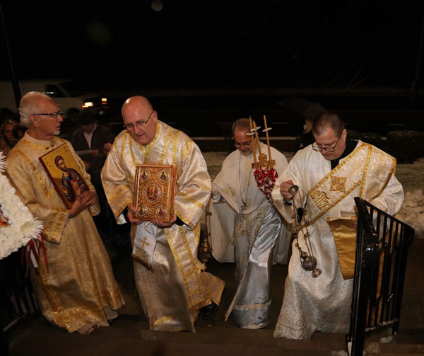 Scene from Holy Week - 
Holy Saturday Liturgy.