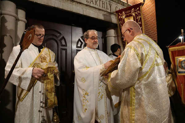 Scene from Holy Week - 
Holy Saturday Liturgy.