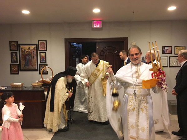 Scene from Holy Week -
Holy Saturday Liturgy.