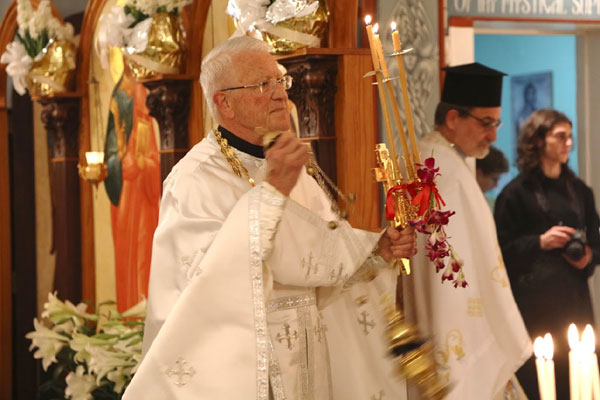 Scene from Holy Week - 
Holy Saturday Liturgy.