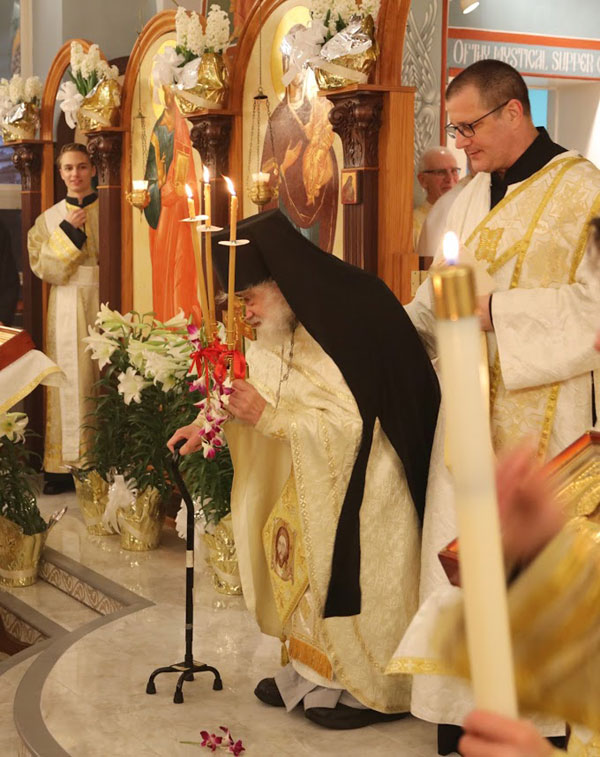 Scene from Holy Week - 
Holy Saturday Liturgy.